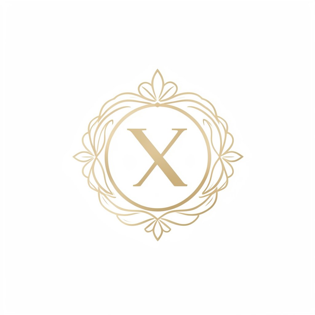Elegant and minimalist floral monogram logo, champagne gold color, clean lines, luxury brand style, white background, vector quality